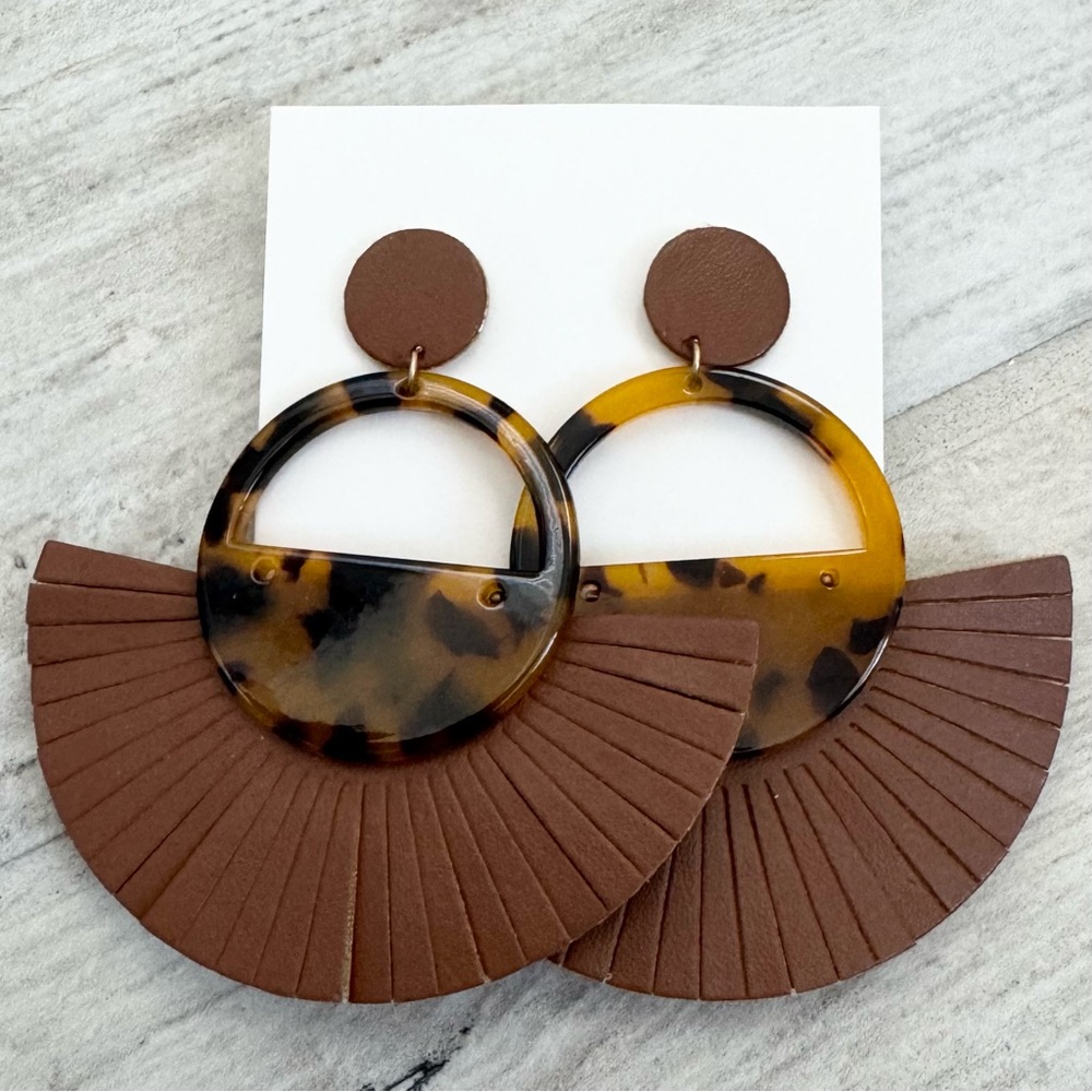 Tortoiseshell Statement Earrings